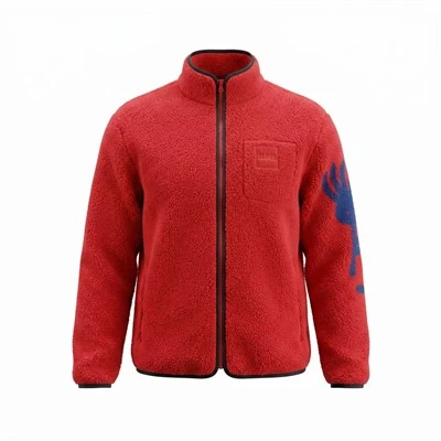 Sherpa Fleecová bunda s golierom so stojačikom na zips