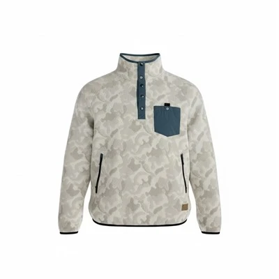 Pánsky žaquard fleece pulóver